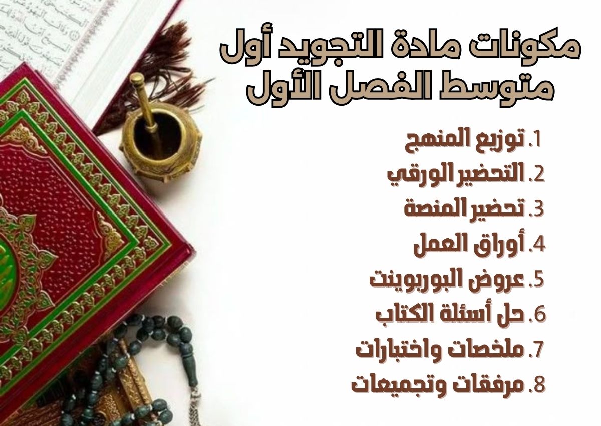 بوربوينت التجويد أول متوسط الفصل الأول بوربوينت التجويد أول متوسط الفصل الأول
