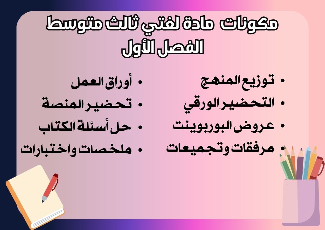 أوراق عمل لغتي ثالث متوسط الفصل الأول أوراق عمل لغتي ثالث متوسط الفصل الأول