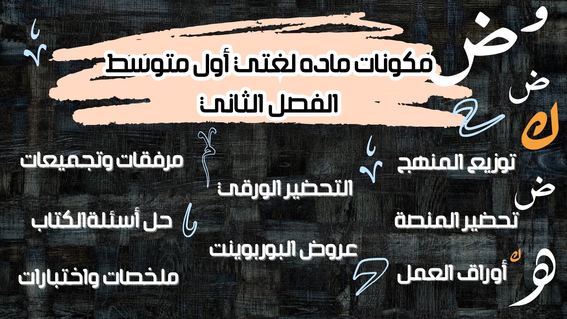 بوربوينت لغتي أول متوسط الفصل الثاني بوربوينت لغتي أول متوسط الفصل الثاني