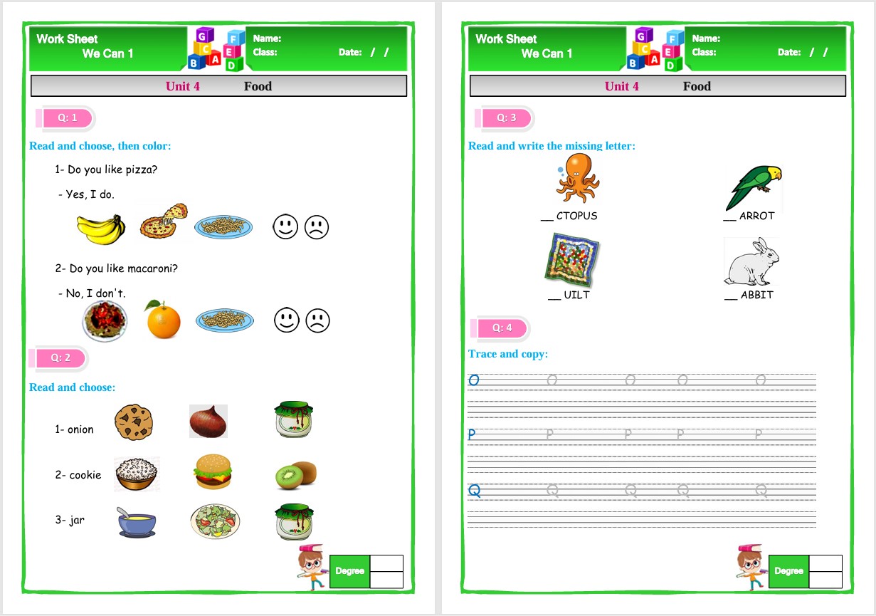 ورق عمل we can أول ابتدائي فصل ثاني ورق عمل we can أول ابتدائي فصل ثاني
