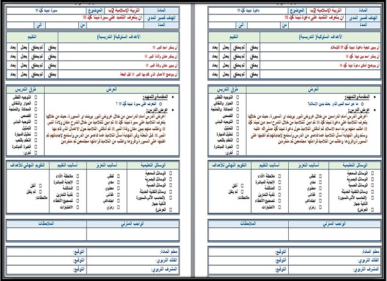 تحضير الصف الثاني الابتدائي مادة الدراسات الإسلامية فكرية الفصل الأول تحضير الصف الثاني الابتدائي مادة الدراسات الإسلامية فكرية الفصل الأول