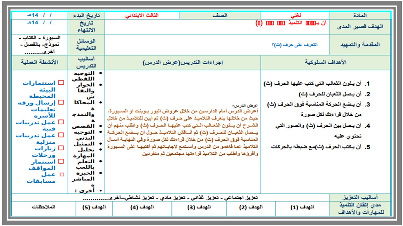 تحضير ماده لغتي الصف الثالث الابتدائي فكرية الفصل الأول تحضير ماده لغتي الصف الثالث الابتدائي فكرية الفصل الأول
