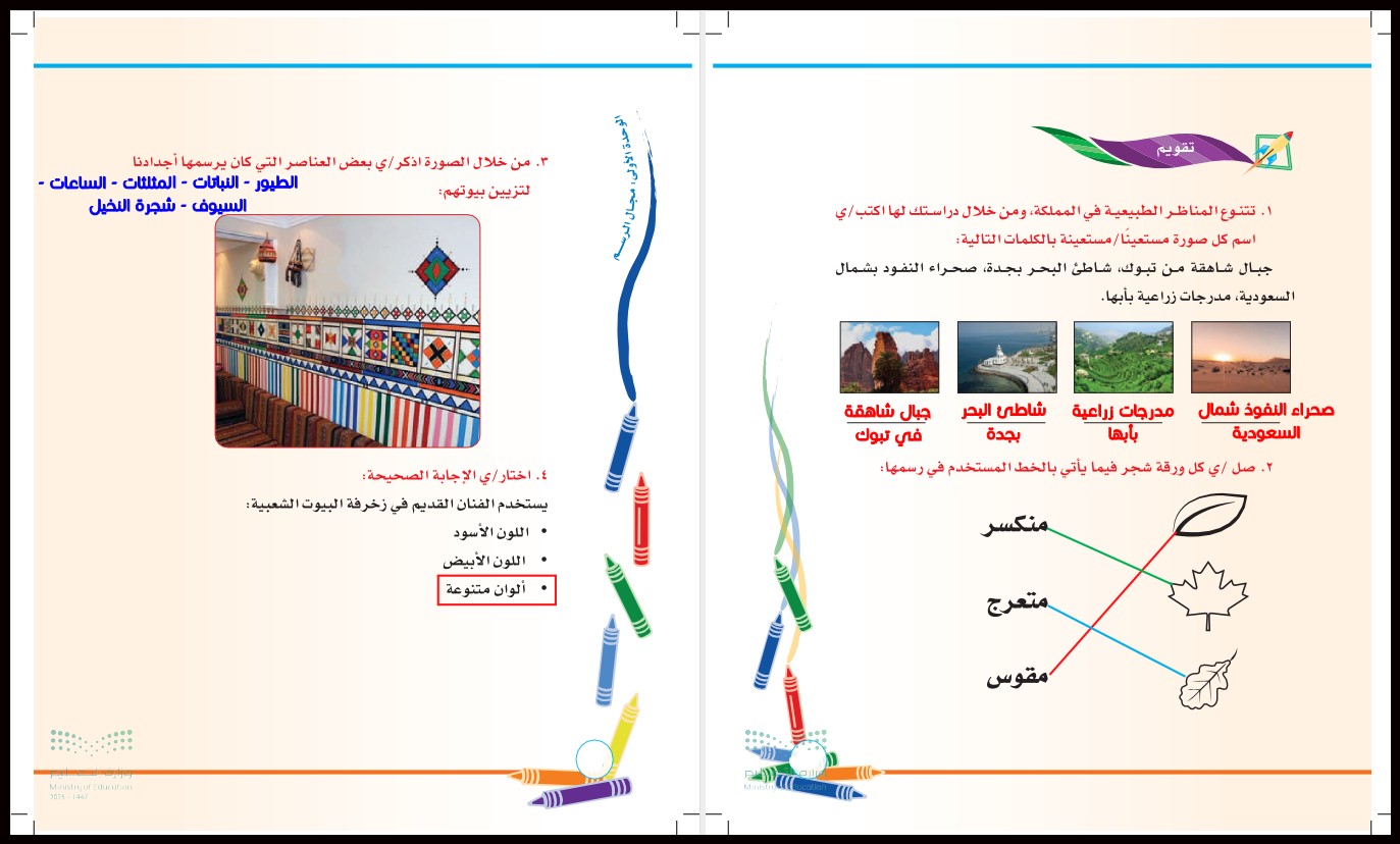 كتاب التربية الفنية الصف الثاني الابتدائي الفصل الدراسي الاول كتاب التربية الفنية الصف الثاني الابتدائي الفصل الدراسي الاول