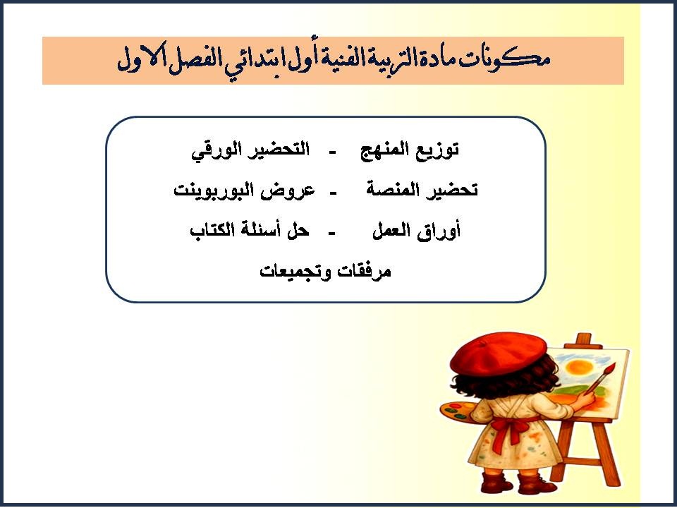حل اسئلة التربية الفنية أول ابتدائي الفصل الاول حل اسئلة التربية الفنية أول ابتدائي الفصل الاول