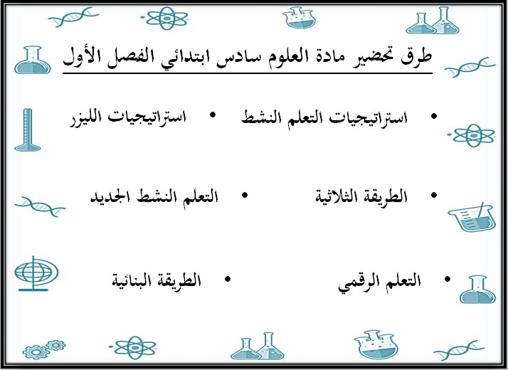 خطة توزيع منهج العلوم الصف السادس الابتدائي فصل أول خطة توزيع منهج العلوم الصف السادس الابتدائي فصل أول