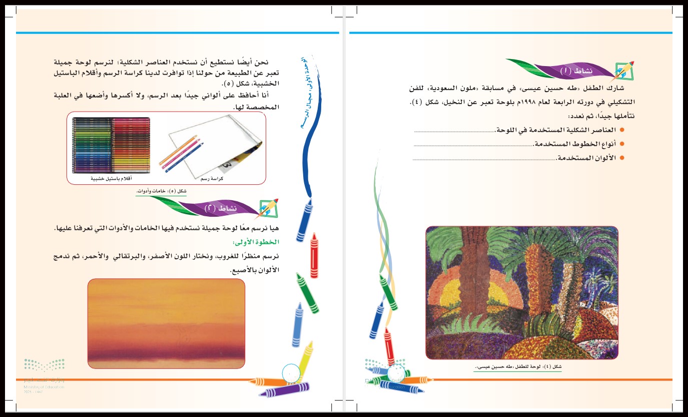 كتاب التربية الفنية الصف الثاني الابتدائي الفصل الدراسي الاول كتاب التربية الفنية الصف الثاني الابتدائي الفصل الدراسي الاول