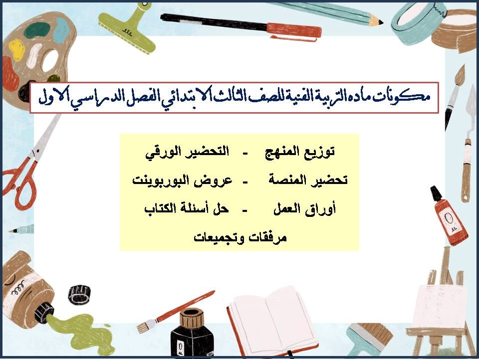 كتاب ماده التربية الفنية للصف الثالث الابتدائي الفصل الدراسي الاول كتاب ماده التربية الفنية للصف الثالث الابتدائي الفصل الدراسي الاول