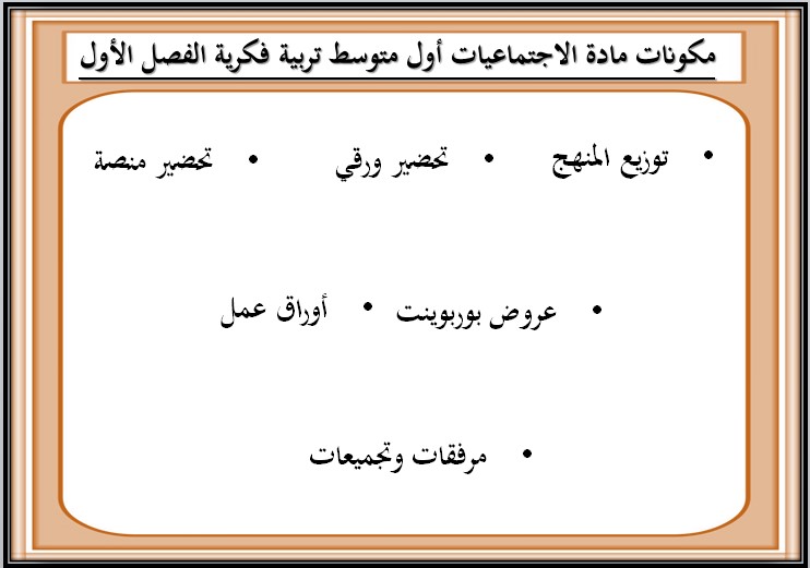 بور بوينت اجتماعيات أول متوسط التربية الفكرية الفصل الدراسي الأول بور بوينت اجتماعيات أول متوسط التربية الفكرية الفصل الدراسي الأول