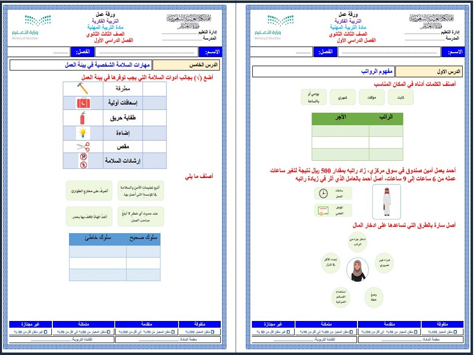 بوربوينت التربية المهنية ثالث ثانوي فكرية فصل أول بوربوينت التربية المهنية ثالث ثانوي فكرية فصل أول