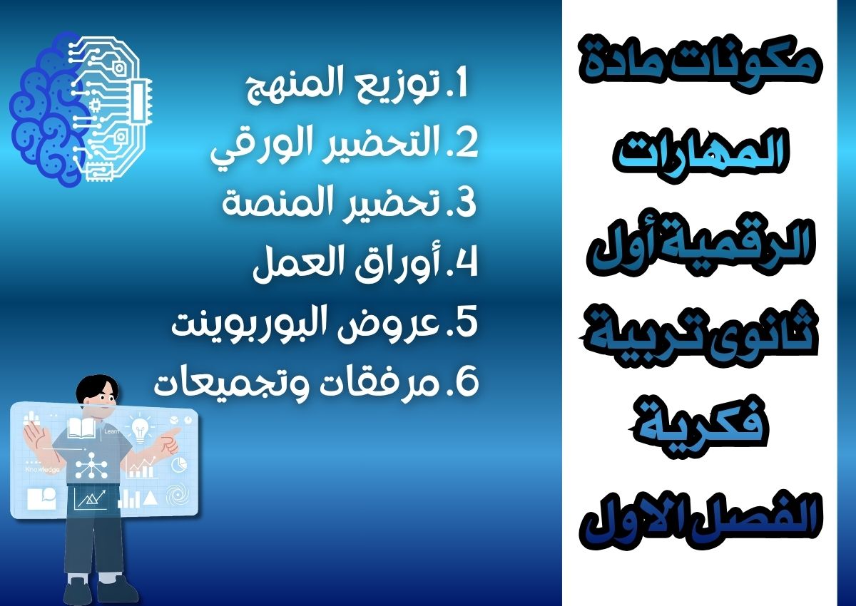 بوربوينت المهارات الرقمية أول ثانوى تربية فكرية الفصل الاول بوربوينت المهارات الرقمية أول ثانوى تربية فكرية الفصل الاول