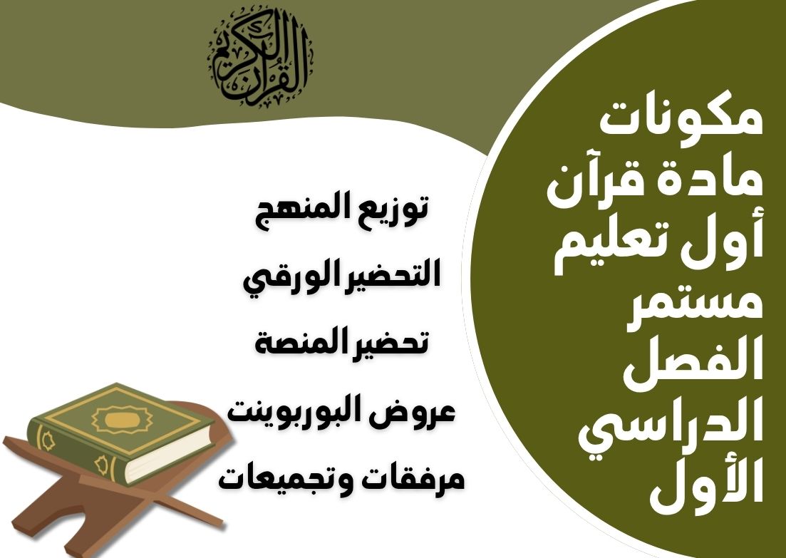 ورق عمل قرآن اول تعليم مستمر الفصل الدراسي الأول ورق عمل قرآن اول تعليم مستمر الفصل الدراسي الأول