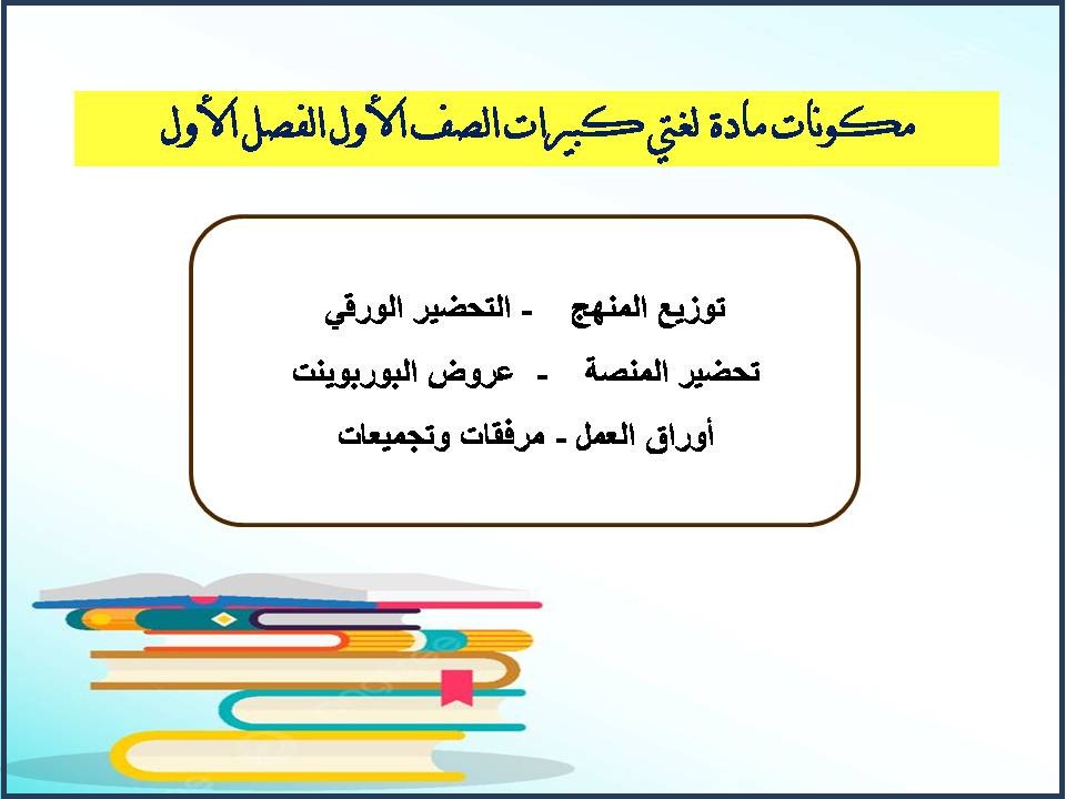 مهارات لغتي كبيرات الصف الأول الفصل الأول مهارات لغتي كبيرات الصف الأول الفصل الأول