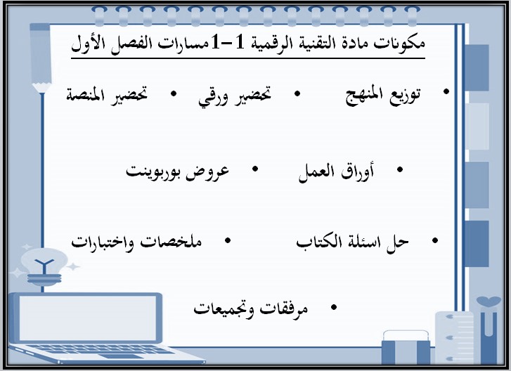 ورق عمل تقنية رقمية 1-1 اول ثانوي مسارات ورق عمل تقنية رقمية 1-1 اول ثانوي مسارات