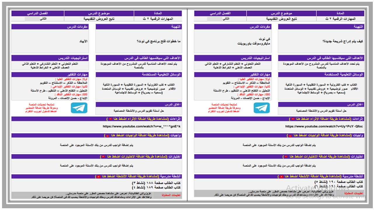 تحضير مادة مهارات رقمية ثاني ثانوي تربية فكرية منصة مدرستي الفصل الثاني تحضير مادة مهارات رقمية ثاني ثانوي تربية فكرية منصة مدرستي الفصل الثاني