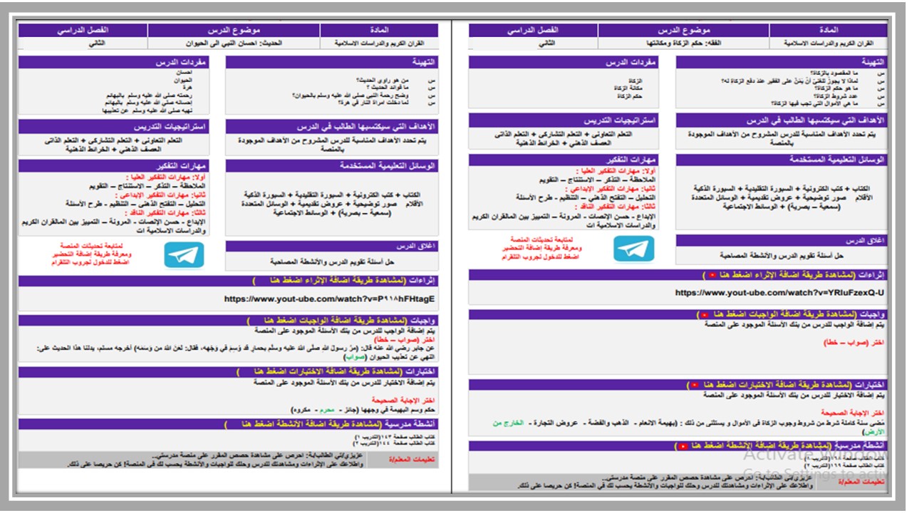 تحضير دراسات إسلامية سادس ابتدائي منصة مدرستي الفصل الثاني تحضير دراسات إسلامية سادس ابتدائي منصة مدرستي الفصل الثاني