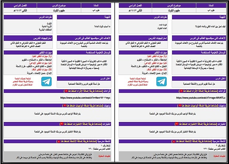 تحضير منصة مدرستي علوم خامس ابتدائي تربية فكرية الفصل الثاني تحضير منصة مدرستي علوم خامس ابتدائي تربية فكرية الفصل الثاني