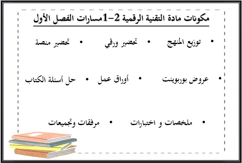 التحضير الإلكتروني مادة التقنية الرقمية 2-1 التحضير الإلكتروني مادة التقنية الرقمية 2-1
