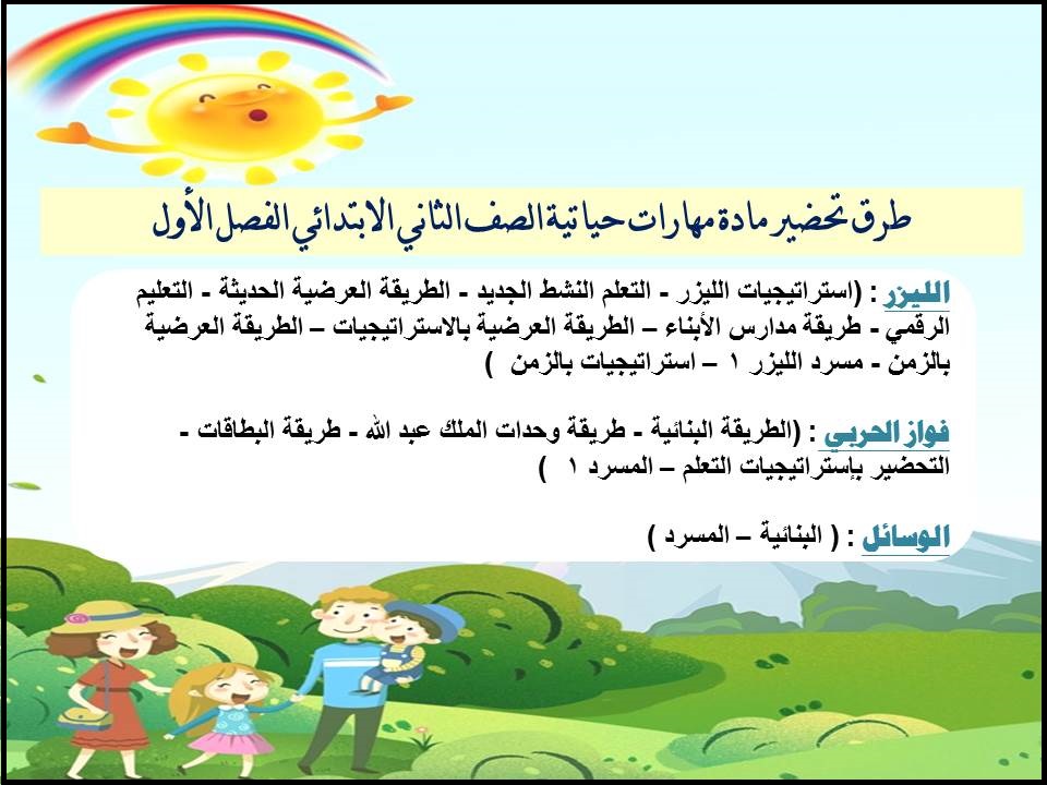 تحضير منصة مدرستي مهارات حياتية الصف الثاني الابتدائي الفصل الأول تحضير منصة مدرستي مهارات حياتية الصف الثاني الابتدائي الفصل الأول