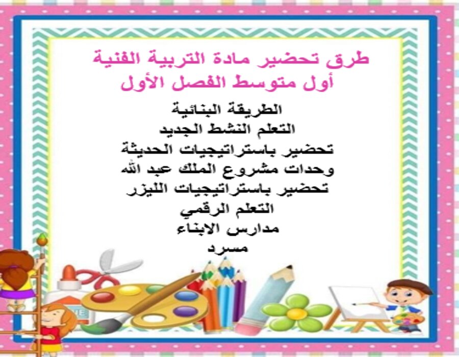 مهارات التفكير التربية الفنية أول متوسط الفصل الأول مدرستي مهارات التفكير التربية الفنية أول متوسط الفصل الأول مدرستي