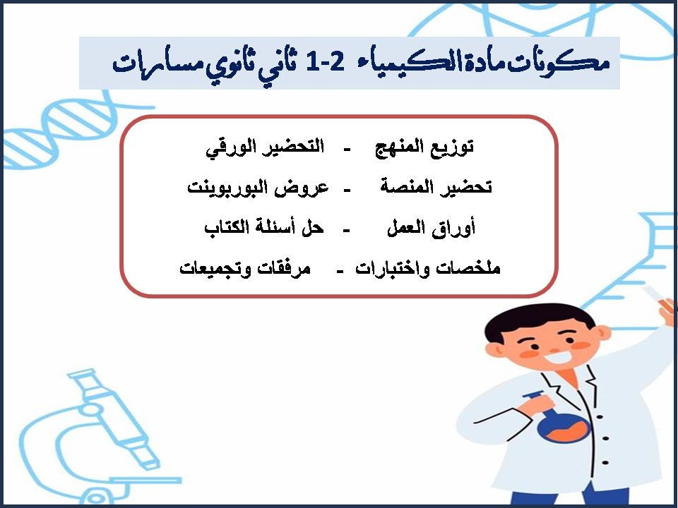 أوراق عمل مادة الكيمياء 2-1 مسارات أوراق عمل مادة الكيمياء 2-1 مسارات