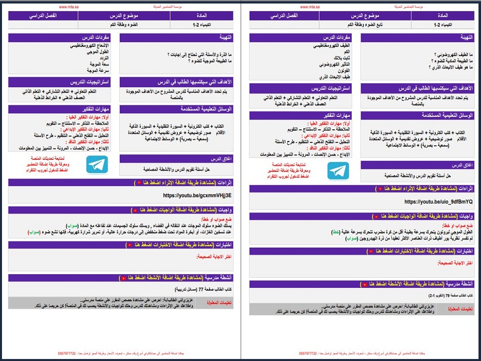 أوراق عمل مادة الكيمياء 2-1 مسارات أوراق عمل مادة الكيمياء 2-1 مسارات