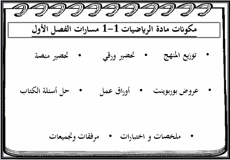 أوراق عمل مادة رياضيات 1-1 مسارات أوراق عمل مادة رياضيات 1-1 مسارات