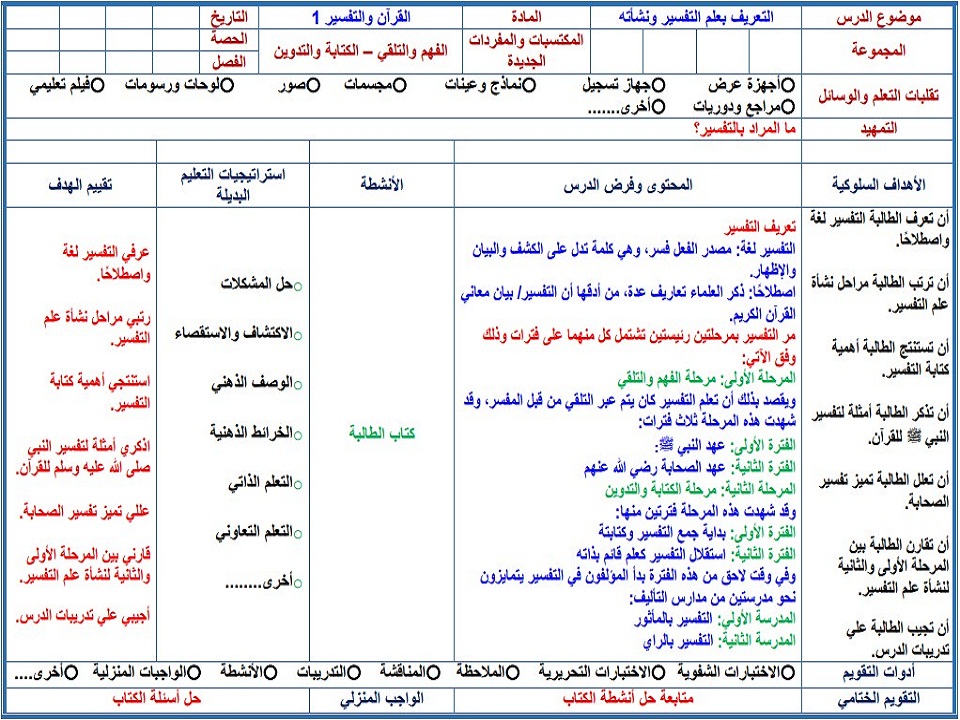 بوربوينت مادة القرآن الكريم وتفسيره مسارات بوربوينت مادة القرآن الكريم وتفسيره مسارات