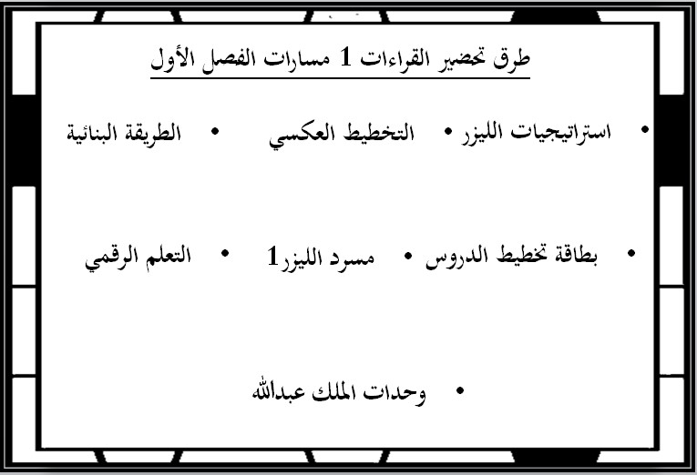 بوربوينت مادة قراءات 1 مسارات بوربوينت مادة قراءات 1 مسارات