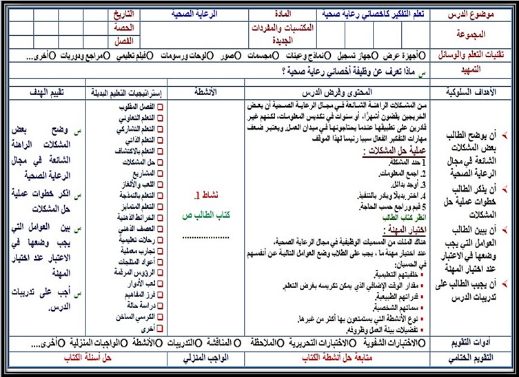 تحضير مادة الرعاية الصحية 1-1 مسارات تحضير مادة الرعاية الصحية 1-1 مسارات