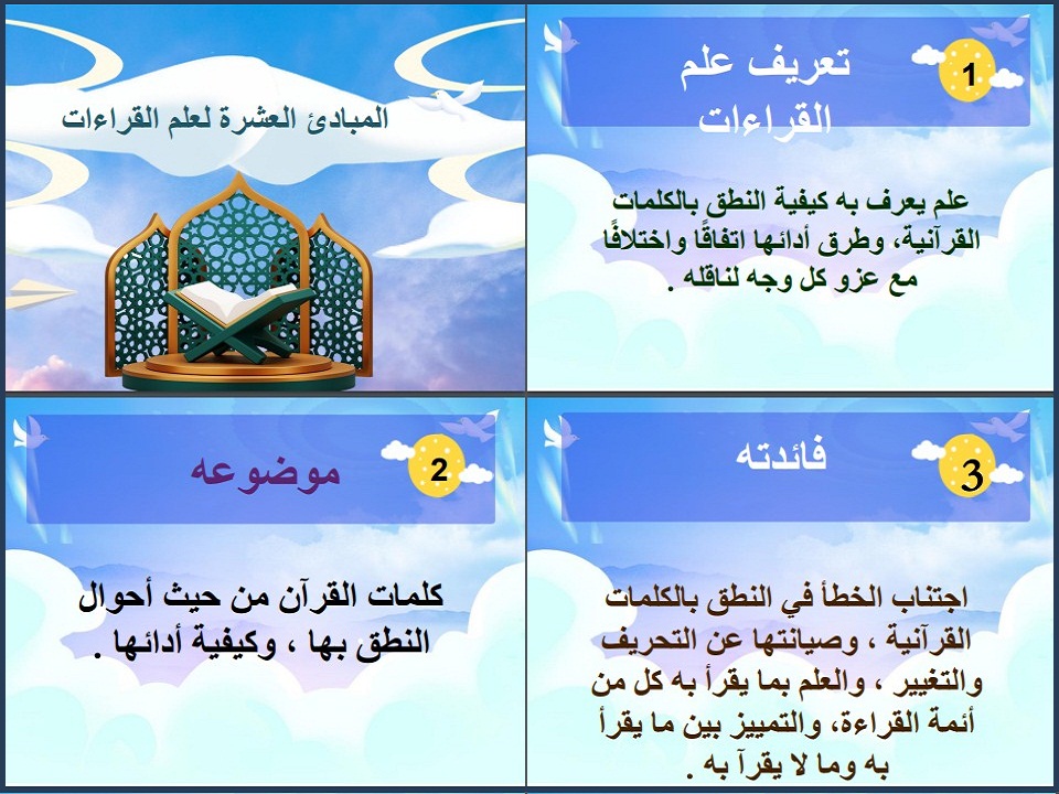 تحضير مادة قراءات 1 مسارات تحضير مادة قراءات 1 مسارات