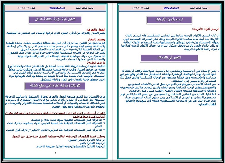 تحضير منصة مدرستي تربية فنية الصف السادس الابتدائي الفصل الثاني تحضير منصة مدرستي تربية فنية الصف السادس الابتدائي الفصل الثاني