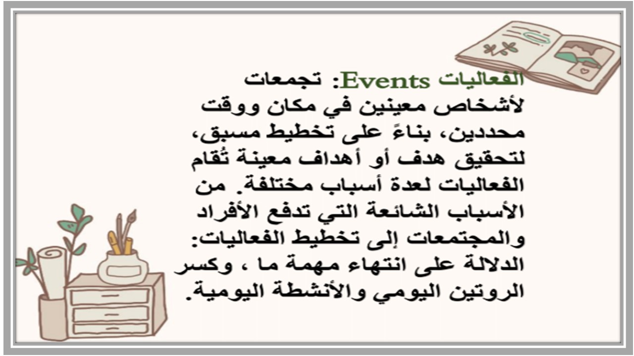 بوربوينت مادة ادارة الفعاليات مسارات الفصل الدراسي الثاني بوربوينت مادة ادارة الفعاليات مسارات الفصل الدراسي الثاني