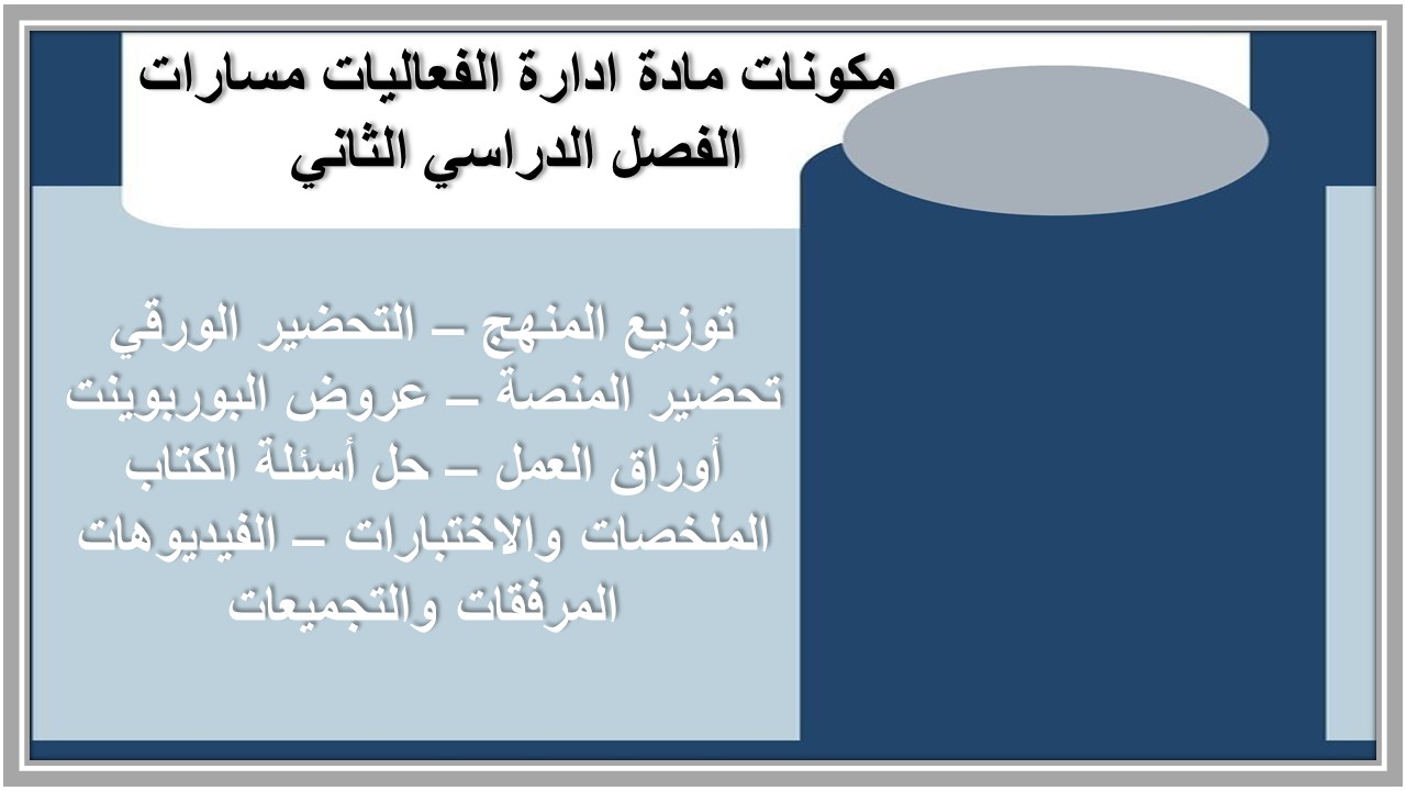بوربوينت مادة ادارة الفعاليات مسارات الفصل الدراسي الثاني بوربوينت مادة ادارة الفعاليات مسارات الفصل الدراسي الثاني