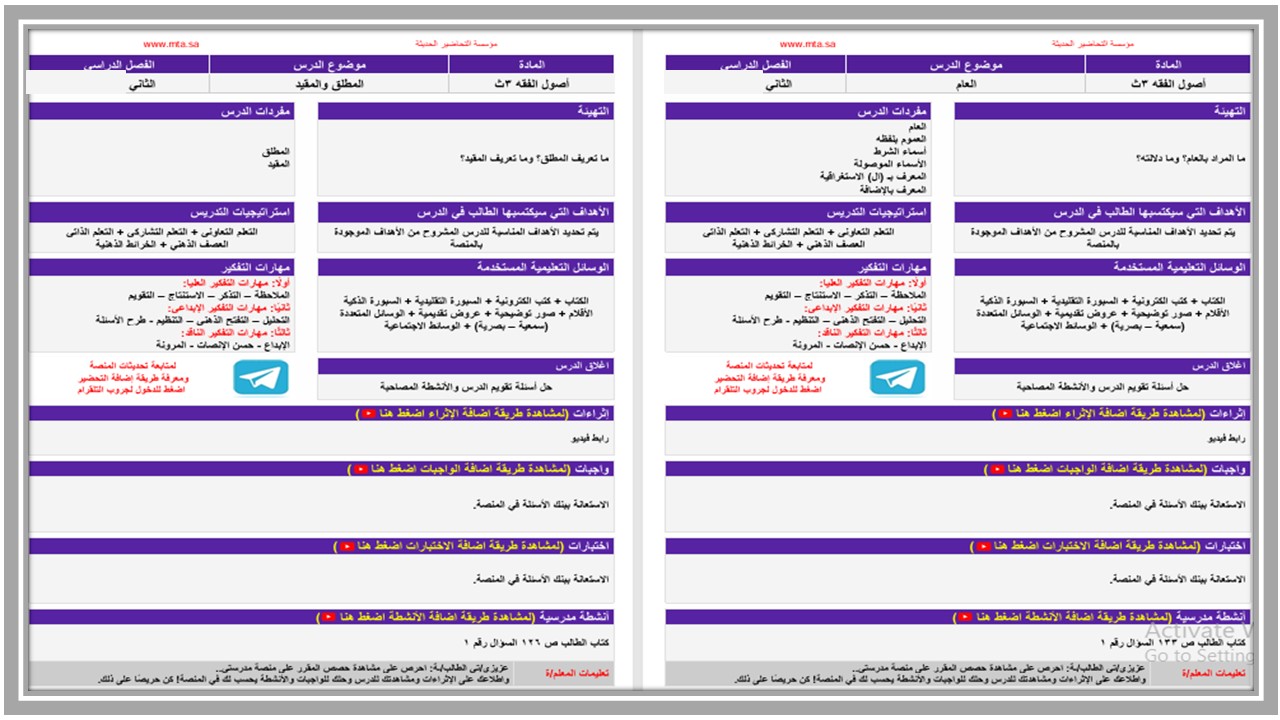 تحضير أصول الفقه مسارات تحضير أصول الفقه مسارات