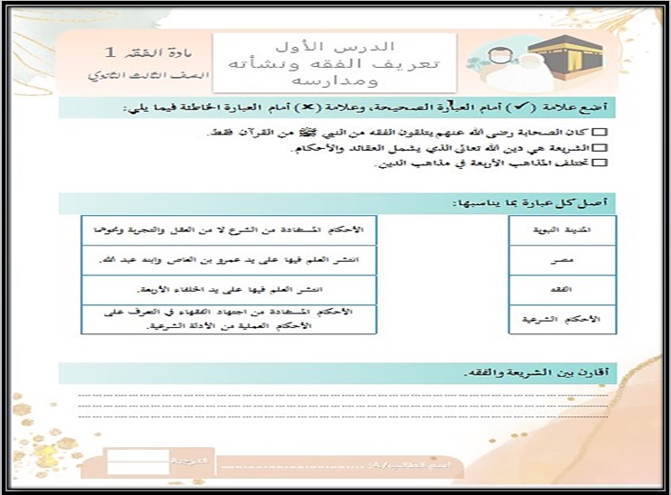 تحضير الفقه 1 مسارات تحضير الفقه 1 مسارات