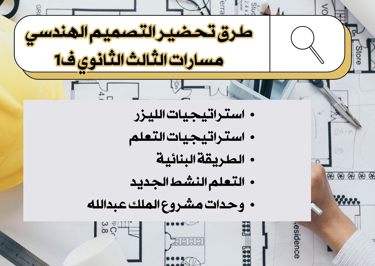 بوربوينت التصميم الهندسي مسارات الثالث الثانوي ف1 بوربوينت التصميم الهندسي مسارات الثالث الثانوي ف1