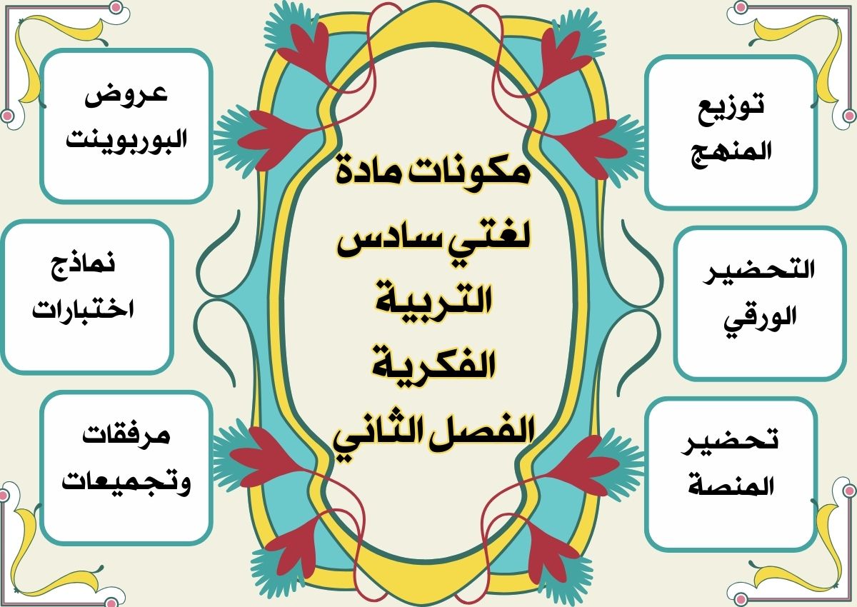 تحضير منصة مدرستي لغتي سادس التربية الفكرية الفصل الثاني تحضير منصة مدرستي لغتي سادس التربية الفكرية الفصل الثاني
