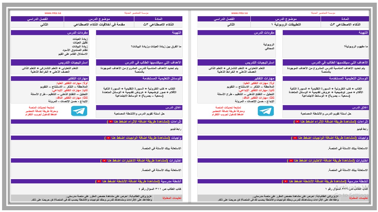 تحضير مادة الذكاء الاصطناعي ثالث ثانوي الفصل الثاني تحضير مادة الذكاء الاصطناعي ثالث ثانوي الفصل الثاني
