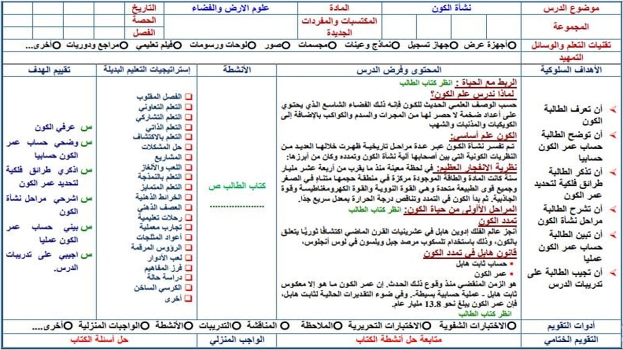 تحضير مادة علوم الارض والفضاء ثالث ثانوي الفصل الثاني تحضير مادة علوم الارض والفضاء ثالث ثانوي الفصل الثاني