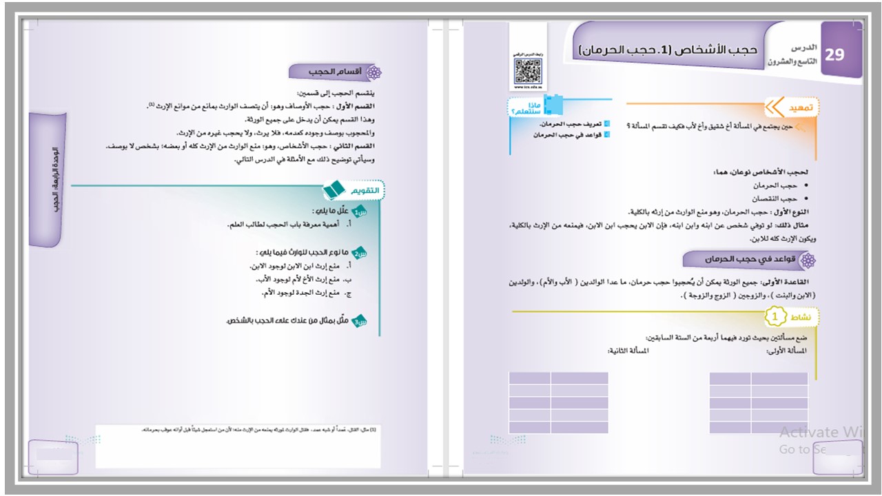 تحضير منصة مدرستي الفرائض مسارات تحضير منصة مدرستي الفرائض مسارات