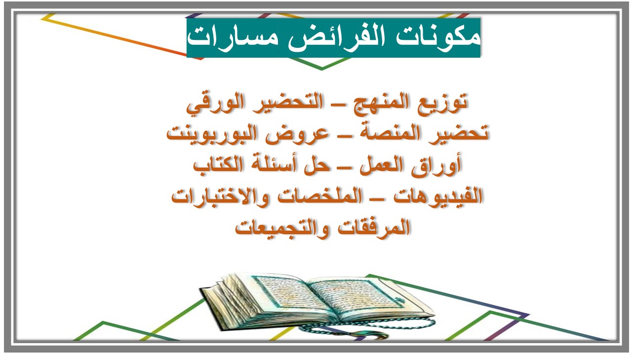 تحضير منصة مدرستي الفرائض مسارات تحضير منصة مدرستي الفرائض مسارات