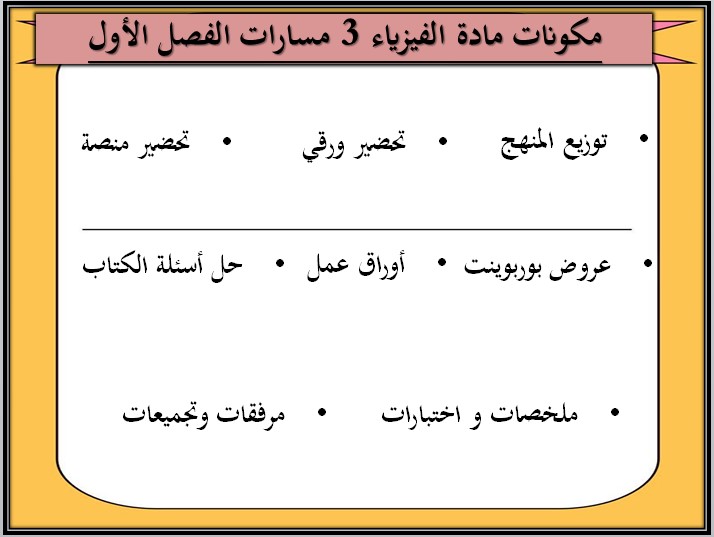 تحضير منصة مدرستي الفيزياء 3 مسارات تحضير منصة مدرستي الفيزياء 3 مسارات