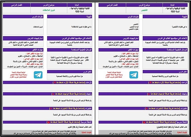 تحضير منصة مدرستي الكتابة الوظيفية والابداعية مسارات تحضير منصة مدرستي الكتابة الوظيفية والابداعية مسارات
