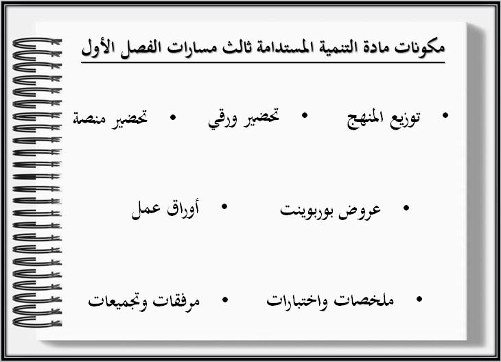 تحضير منصة مدرستي تنمية مستدامة ثالث ثانوي تحضير منصة مدرستي تنمية مستدامة ثالث ثانوي