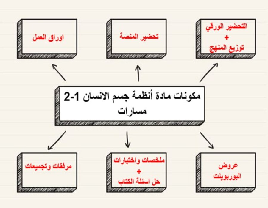 توزيع المنهج أنظمة جسم الانسان 1-2 مسارات توزيع المنهج أنظمة جسم الانسان 1-2 مسارات