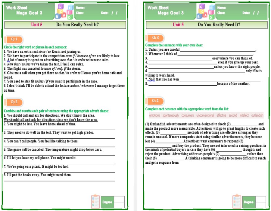 كتاب مادة MEGA GOAL 3-2 ثالث ثانوي الفصل الثاني كتاب مادة MEGA GOAL 3-2 ثالث ثانوي الفصل الثاني