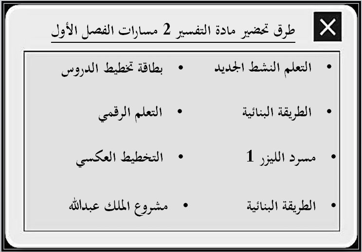 كتاب مادة تفسير 2 ثالث ثانوي الفصل الأول كتاب مادة تفسير 2 ثالث ثانوي الفصل الأول