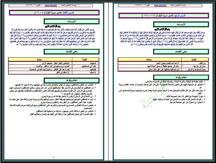 ملخصات تفسير 2 مسارات ملخصات تفسير 2 مسارات