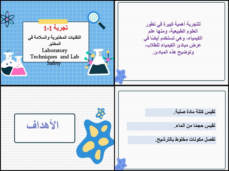 بوربوينت مادة كيمياء 1 مسارات الفصل الأول بوربوينت مادة كيمياء 1 مسارات الفصل الأول