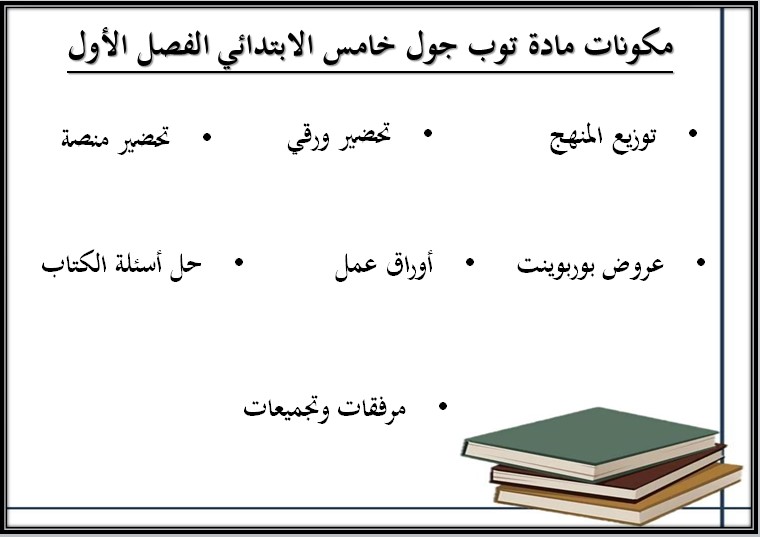 تحضير إلكتروني مادة Top Goal 1 الصف الخامس الابتدائي الفصل الدراسي الاول تحضير إلكتروني مادة Top Goal 1 الصف الخامس الابتدائي الفصل الدراسي الاول